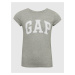 Šedé dievčenské tričko s logom GAP