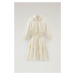 Šaty Woolrich Broderie Anglaise Over Dress Plaster White