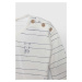 Detské bavlnené tričko s dlhým rukávom United Colors of Benetton biela farba, vzorovaný