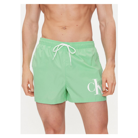 Calvin Klein Swimwear Plavecké šortky KM0KM00967 Zelená Regular Fit