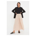 Trendyol Beige Elastic Waist Knitted Skirt