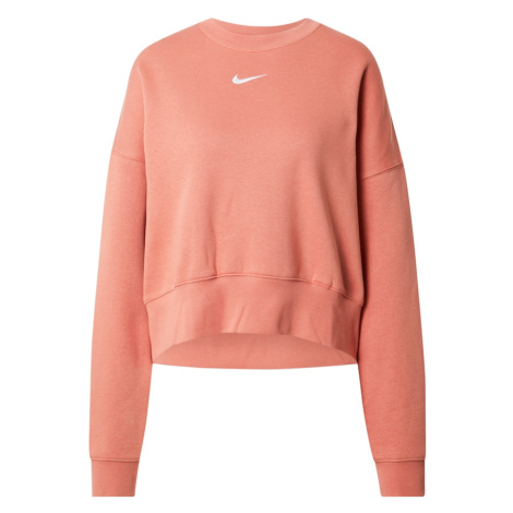 Nike Sportswear Mikina  pastelovo červená / biela