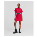 Šaty Karl Lagerfeld Logo Tape T-Shirt Dress Persian Red