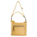 Dark yellow women's shoulder bag made of eco-leather