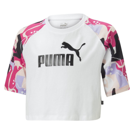 Puma  G ESS+ ART RAGLAN TEE  Tričká s krátkym rukávom Biela