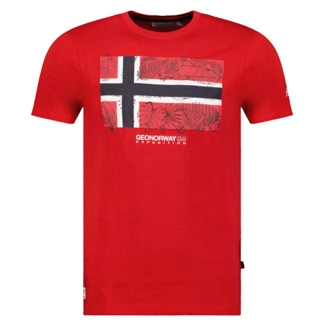 Geo Norway  SW1239HGNO-RED  Tričká s krátkym rukávom Červená