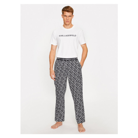 KARL LAGERFELD Pyžamo Printed Pj T-Shirt Set 225M2100 Biela Regular Fit