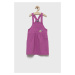 Dievčenské šaty United Colors of Benetton fialová farba, mini, áčkový strih