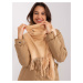 Beige plain women's scarf