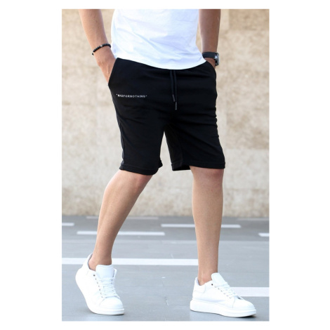 Madmext Black Capri Shorts 5407
