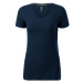 MALFINI Dámske tričko Action V-neck - Námornícka modrá