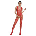 Passion ECO BS009 red - Bodystocking Farba: Červená