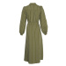 MSCH COPENHAGEN Košeľové šaty 'Sidona'  olivová / biela