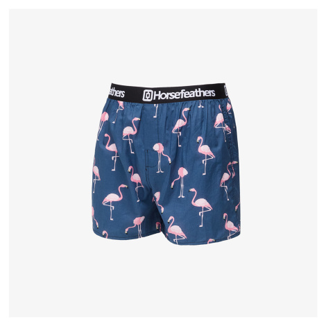 Trenírky Horsefeathers Frazier Boxer Shorts Blue/ Flamingos Print