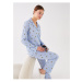 LC Waikiki Shirt Collar Patterned Long Sleeve Women's Pajama Set