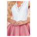 Tmavě růžové dámské šaty s krajkovým výstřihem a model 17280726 - numoco Možnost: L