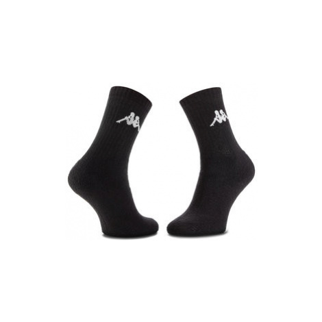 Kappa Súprava 3 párov vysokých ponožiek unisex 704304 Čierna