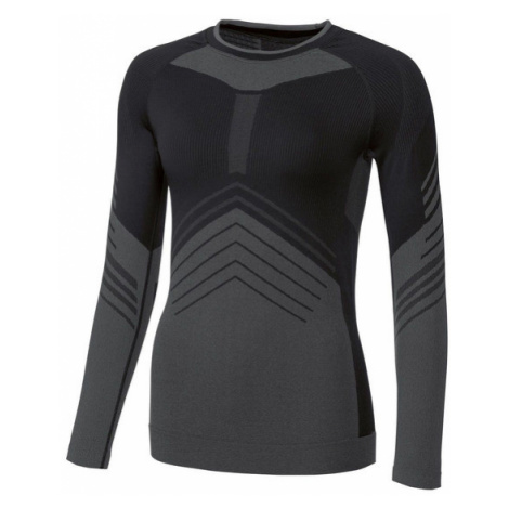 CRIVIT® Dámske bezšvové lyžiarske spodné tričko , čierna/sivá)
