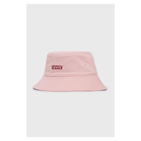 Bavlnený klobúk Levi's ružová farba, bavlnený Levi´s