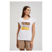 Women's T-shirt with MOODO print - white