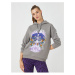 Koton Oversize Sweatshirt Printed Hoodie With Fleece Inside