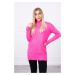 Sweater with stand-up collar pink
