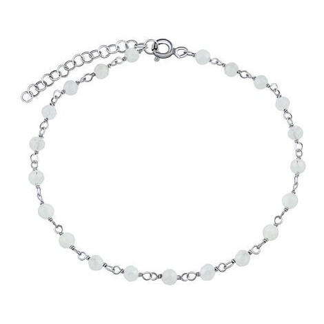 Silvego Strieborný náramok s pravým mesačným kameňom Arika INS1002BMS