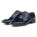 Ducavelli Tuxedo Genuine Leather Men's Classic Shoes Navy Blue