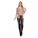 Trendy KouCla bat sweater with lacing white Einheitsgroesse