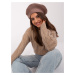 Dark beige monochrome women's beret