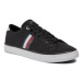 Tommy Hilfiger Sneakersy Th Hi Vulc Low Stripes Mesh FM0FM04946 Čierna