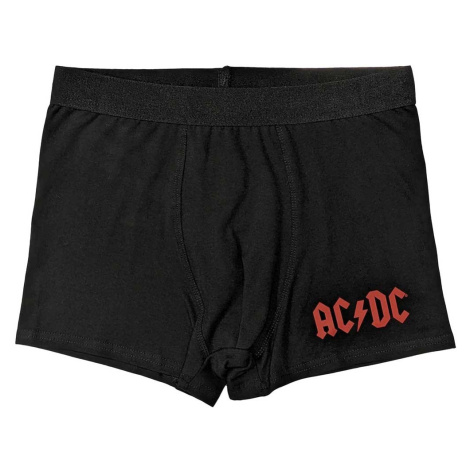 RockOff Pánske bavlnené boxerky AC/DC - čierne