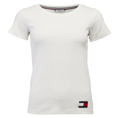 Tommy Hilfiger TOMMY 85 RIB-SS TEE Dámske tričko, sivá, veľkosť