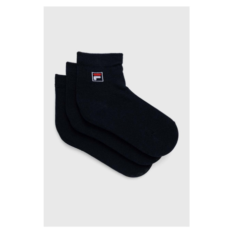 Detské ponožky Fila 3-pak tmavomodrá farba