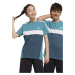 Detské bavlnené tričko adidas tyrkysová farba, vzorovaný