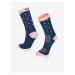 Ružovo-modré unisex bodkované ponožky Kilpi DOTS