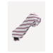 Svetlošedá pruhovaná kravata Celio Tiekrayon