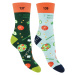 MORE Vzorované ponožky More-078-137 139-sv.zelená