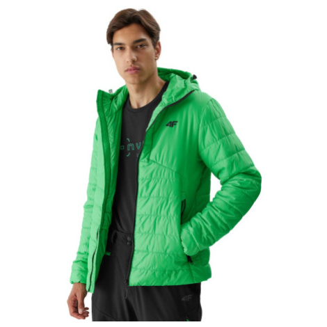 Pánska turistická bunda 4F DOWN JACKET-AW23TDJAM245-42S-LIGHT GREEN