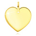 Prívesok v žltom zlate 375 - ploché zrkadlovolesklé srdce