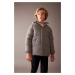 DEFACTO Boy's Water Repellent Hooded Plush Lining Coat