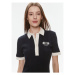 Tommy Hilfiger Úpletové šaty F&F Crest 85 Polo Dress Rib WW0WW40617 Tmavomodrá Regular Fit