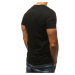 Čierne pánske trendové tričko s nápisom a potlačou rx3163