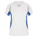 James & Nicholson Dámske funkčné tričko s krátkym rukávom JN390 - Biela / kráľovská modrá