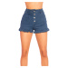 Sexy Demin Highwaist Shorts with Buttons lightblue