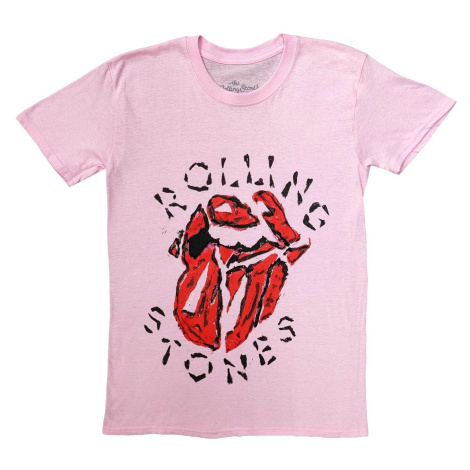 The Rolling Stones tričko Hackney Diamonds Painted Tongue Ružová