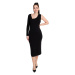 ONLY Dámske šaty ONLINA Standard Fit 15302675 Black/One Sleeve XL