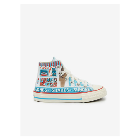 Blue and White Kids' Ankle Patterned Converse Sweet Scoops Sneakers - Boys
