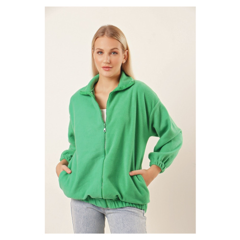 HAKKE Plush Sports Fleece Cardigan Coat