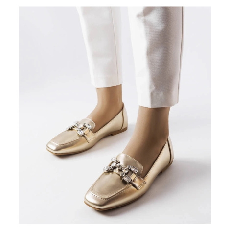 Gemre Zlaté mokasíny so zirkónmi Marechal